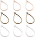 MIAO JIN 60 Pcs Teardrop Bezel Pendant Blanks Oval Blank Frame Pendant for Jewelry Making (Golden, Silver, Bronze)...