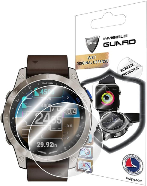 IPG for Garmin D2™ Mach 1 Screen Protector (2 Units) Invisible Ultra HD Clear Film Anti Scratch Guard-Smooth/Self-Healing/Bubble -Free for Mach 1...