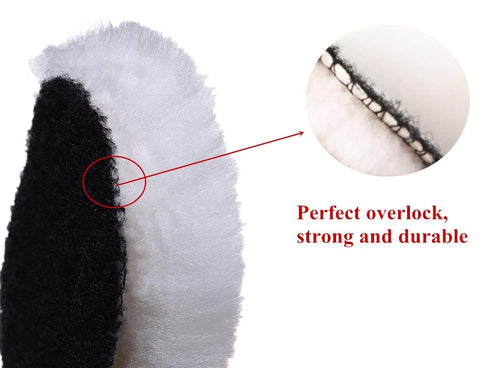 Gracefur 10 Pcs 3 Inch Lambs Wool Polishing Pads with Hook and Loop Back, Soft Sheepskin Buffing Pads for Vehicles, Boat, Furniture, Floors and So...