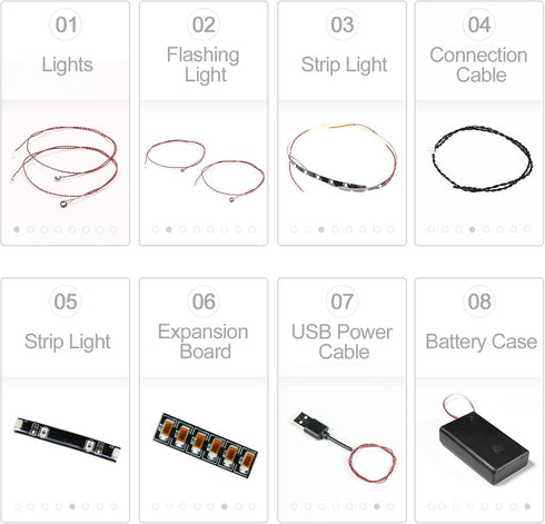 BrickBling 6-Port Expansion Boards, Light Up Your Bricks, Connect LED Lights (2 Pieces)...