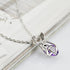 H&Beautimer Italian 925 Sterling Silver Necklace For Women's AAAAA CZ Purple Zircon Pendant Wave Chain 41+5CM Party Jewelry-Cute Cat...