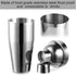 24oz Cocktail Shaker Bar Set - Professional Margarita Mixer Drink Shaker and Measuring Jigger & Mixing Spoon Set - Professional Stainless Steel Ba...