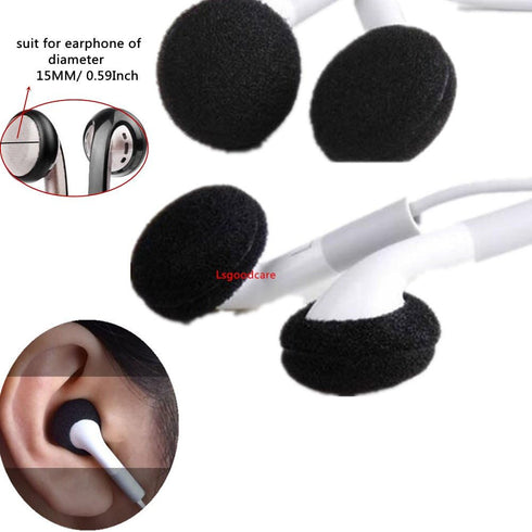 Lsgoodcare 100 Pack Replacement Ear Foam for 18mm Earpiece Headphone Two Way Radio Walkie Talkie Headset...