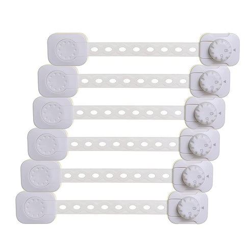 Dreambaby Twist 'N Lock Multipurpose Latch - Child Safety Locks - White - 6 Pack - Model L1435...