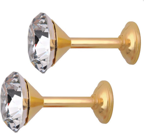 1 Pair Simple Design Diamond Crystal Curtain Hooks Curtain Buckle Wall Holdbacks Decorative Tiebacks (Gold)...