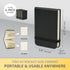 Tiny Notebook 3x4 Small Notepad Pocket Size, A7 Leather Hardcover Mini Notebook, Tear Off Sheet Tiny Notepad with Elastic Band, 4 Pack Mini Pocket...