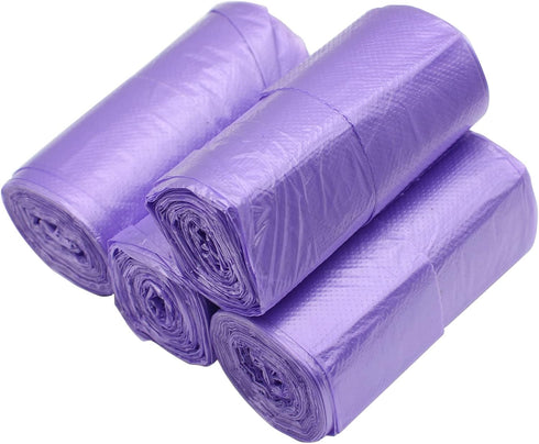 Kitchen Garbage Bags and Purple Trash Bag, 100 Counts 4 Gallon 45x60Cm Kitchen Small Trash Bags with Handles for Bathroom, Contractor Bags (100pcs...