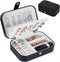 Travel Jewelry Organiser Cases, Jewelry Storage Box for Necklace, Earrings, Rings, Bracelet (Box-LBlack)...