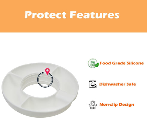 Silicone Snack Bowl for Stanley 40 oz Tumbler, Snack Tray Compatible with Stanley Tumbler H2.0, Includes Silicone Straw, 3D Stickers, Stanley Cup ...