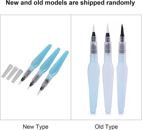 Refillable Water Brush Pen, 3Pcs/6Pcs Pilot Ink and Paint Art Pens Plus Fill Tool Watercolor Painting Calligraphy Art Crafts Set (3 Pcs Water Brus...