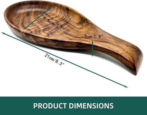 Walnut Wooden Spoon Rest Cooking Spoon Holder Organizer Heat-Resistant Wood Utensil Rest, Spoon Holder for Stove Top, Kitchen Utensil Holder for L...