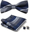 Men's Lavish Bowtie Set with Cufflinks, Pocket Square & Pre-tied Bowtie...