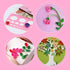 LOKUNN Circle Template for Drawing, Pink Ruler Quilling Tool, Round Hole Ruler Tool, Multi-Function Round Plastic Geometric Stencil Rulers Drawing...