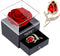 Preserved Red Rose Gift Box- Enchanted Real Rose with Ruby Rose brooch, Eternal Rose Flower in Jewelry Box, Handmade Rose,Forever Red Rose Gift fo...