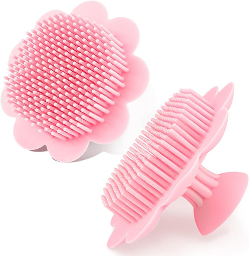 Baby Hair Scalp Massage Shampoo Brush with Soft Baby Bath Brush Silicone Massage Brush for All Hair Kid Newborn Toddler??...