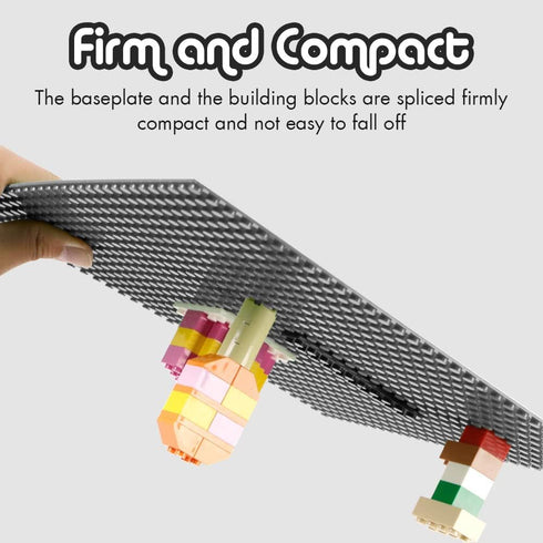 Lekebaby 2 Pack Classic Baseplates Building Base for Building Bricks, 10" x 10" Building Boards - 100% Compatible with Major Brands, Grey...
