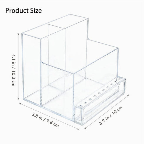 Nail Drill Machine & Bits Holder Storage Case,Transparent 10 Holes Nail Drill Grinding Bit Organizer Nails Manicure Tools Display Box for Nail Sal...