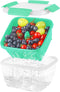 50oz Berry Keeper Fruit Storage Container for Fridge, Fresh Food Produce Saver Containers with Removable Drain Colander, Vegetable Lettuce Keeper ...