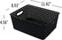 Asking 4-Pack Plastic Weave Storage Basket, Black Plastic Storage Baskets Organizing...