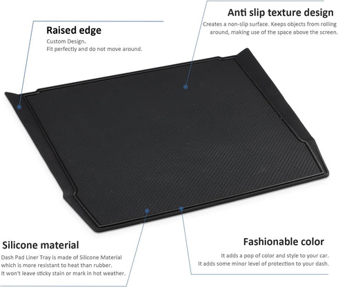 Auovo Dashboard Mat Compatible with Subaru Crosstrek Accessories 2018-2023 Forester 2019-2024 XV Impreza 2018-2023 Car Interior Silicone Dash Pad ...