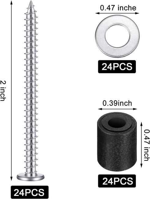 Pegboard Spacers Mounting Kit, Magnetic Pegboard Includes Screws, Spacers and Washers for 1/8-Inch and 1/4-Inch Pegboard...