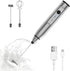 Milk Frother Rechargeable Handheld Whisk Coffee Frother Mixer with 3 Stainless whisks 3 Speed Adjustable Foam Maker Blender for Coffee Matcha Latt...