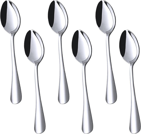 HANSGO 6PCS Demitasse Espresso Spoons, Mini Coffee Spoons 4.9 Inch Stainless Steel Tea Spoons for Cake Dessert Ice Cream...