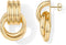 PAVOI 14K Gold Plated Trendy Chunky Geometric Dangle Earrings for Women | Gold Statement Earring Pair...