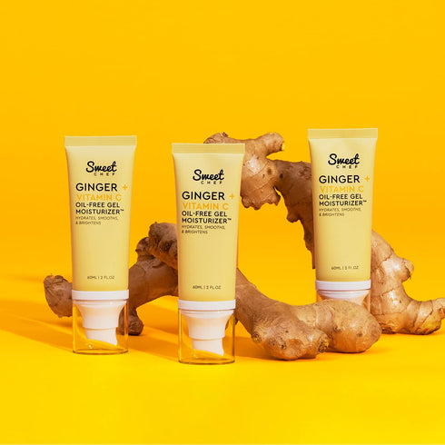 Sweet Chef Ginger + Vitamin C Oil-Free Gel Moisturizer - Antioxidant-Rich Soothing Daily Moisturizer with Hyaluronic Acid, Turmeric + Niacinamide ...