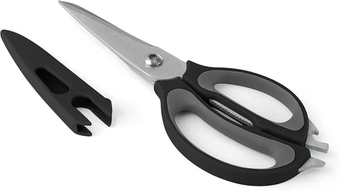 Farberware 4-in-1 Kitchen Shears, 2-Piece, Black and Gray...
