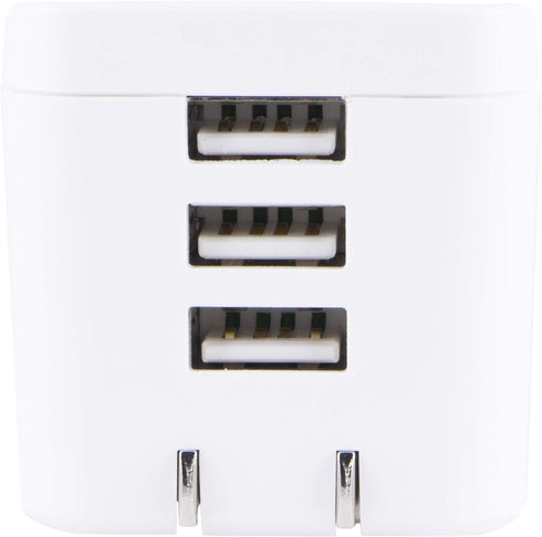 UltraPro GE Pro 3-Port USB Charger, Foldable Plug, for iPhone 13/12/11/Pro/Pro Max/Mini, iPad Pro, Samsung Galaxy S21, Google Pixel 6, White, 3634...