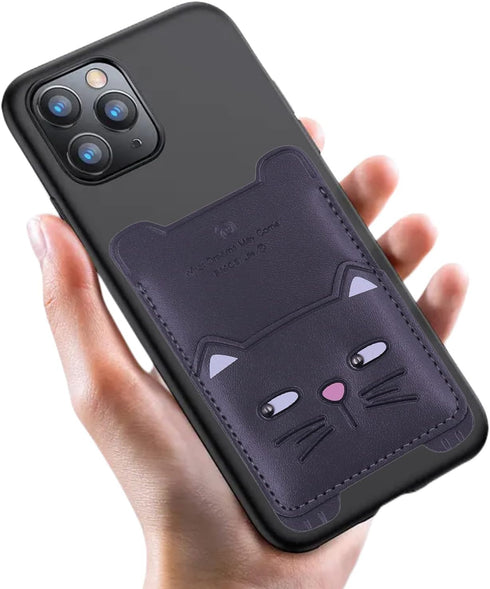 ZGMYC Cute Animals Phone Card Holder Sleeves, PU Leather Adhesive Stick On Wallet Phone Pocket Credit ID Case for All Smartphones...
