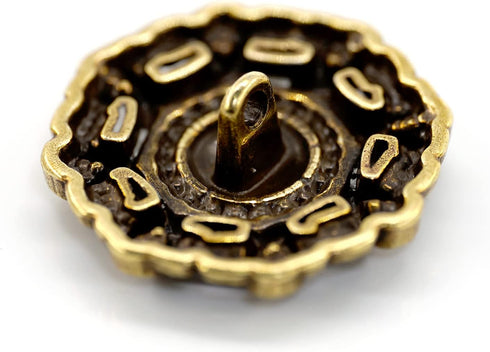 20 pcs Hollow Serpentine Circle Metal Shank Sewing Buttons for Coats -23mm -7/8"...