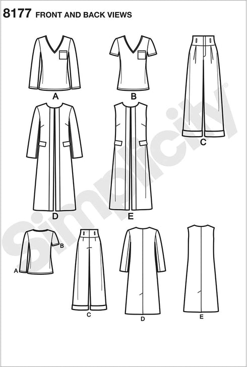 Simplicity 8177 Plus Size Pants Vest or Jacket, and Top Sewing Pattern For Women by Mimi G Style Sizes BB (20W-28W)....