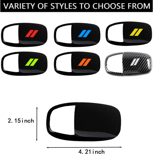Gear Shift Knob Head Cover Trim for Dodge Challenger Charger Accessories 2015-2022 / Durango 2016-2023 ABS Interior Decoration Gear Shifter Cover ...