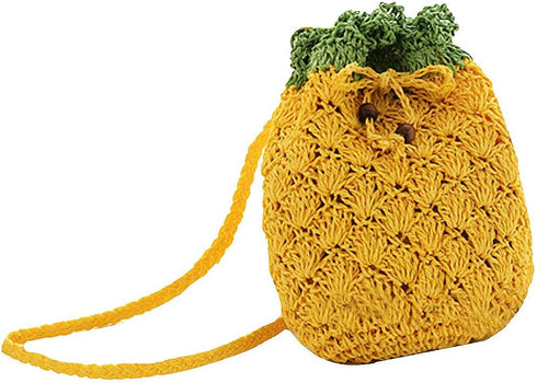 Mini Handbag Cute Fruit Straw Cross-body Bag Weave Summer Beach Travel Satchel Shoulder Bag Phone Pouch Coin Purse...