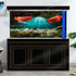 36X18 Inches Fish Tank Background, Sunshine Ocean Floor Terrarium Background Decor, Underwater Stone Durable Polyester Background with 8 EVA Doubl...
