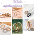 UNICRAFTALE 16Pcs 8 Sizes Titanium Steel Ring Blanks Rose Gold Grooved Finger Ring Settings Ring Core Blank for Resin Round Empty Rings Blanks for...