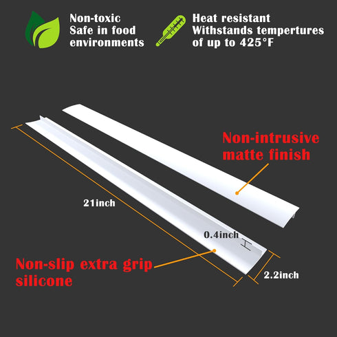 Silicone Stove Counter Gap Cover by Kindga, 21" Easy Clean Gap Filler Sealing Spills Between Kitchen Counter, Appliances,Stovetop, Oven, Washing M...