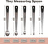 Measuring Spoons Set of 5, Tiny Stainless Steel Measuring Spoons with Black Silicone Handle, Small Measuring Spoon 1/64, 1/32, 1/16, 1/8, 1/4 tsp,...