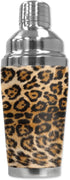 Mugzie "Spotted Leopard" Cocktail Shaker with Insulated Wetsuit Cover, 16 oz, Black...