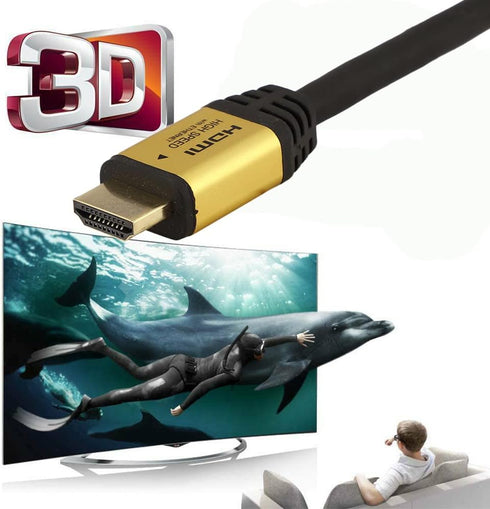 3ft (0.9M) High Speed HDMI Cable with Ethernet (3 Feet/0.9 Meters) Supports 4Kx2K 60HZ, 10 Gbps - 30 AWG - 3D/ARC/CEC/HDCP 2.2/CL3 - Xbox PS4 PC H...