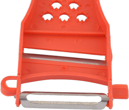 uxcell Plastic Frame Vegetable Fruit Slicer Peeler Shredder 4pcs Red Silver Tone...