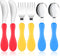 Toddler Silverware Set Toddler Utensils,6 Pcs Metal Kids Forks and Spoons,Toddler Fork Spoon Knife Set,Children Flatware Baby Cutlery Set,BPA Free...