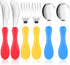 Toddler Silverware Set Toddler Utensils,6 Pcs Metal Kids Forks and Spoons,Toddler Fork Spoon Knife Set,Children Flatware Baby Cutlery Set,BPA Free...