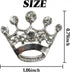 24PCS Tiara Crown Brooch Pin Wedding Party Pageant Brooch (Silver)...