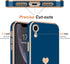 Teageo Compatible with iPhone Xr Case for Women Girl Cute Love-Heart Luxury Bling Plating Soft Back Cover Raised Full Camera Protection Bumper Sil...