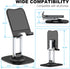 Phone Stand, Fully Adjustable Foldable Desktop Cell Phone Holder Stand, 360 Degree Rotating Phone Stand for Recording Compatible with iPhone 15 14...