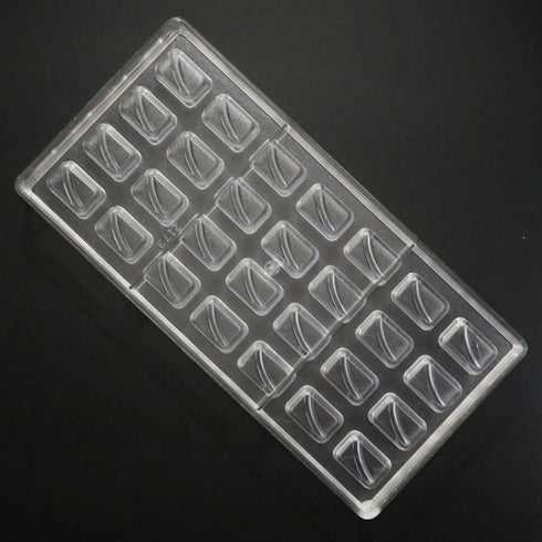 Polycarbonate Chocolate Mold DIY Candy Mould Clear Hard Plastic Bakeware Pastry Tools Rectangle Shaped...