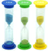 Sand Timer for Kids Set of 3 Small Colorful Hourglass Acrylic Covered Clock 1Min 2Min 5Min for Classroom, Home & Kids Room...